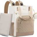 LOVEVOOK Diaper Bag Backpack, Large Capacity Portable Baby Bag with Foldable Diaper Changing Pad, Waterproof Baby Diaper Bags Gift for Mon Dad, Ivory Khaki