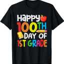 100 Days Smarter First Grade 100th Day Of School 1st Grade T-Shirt, Medium