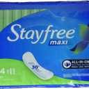 Stayfree Stayfree Maxi Pads, Super, Wingless, 24 Count, Pack of 6, 24 Count (Pack of 6), 24 Count