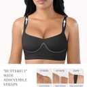 FeelinGirl Full Coverage Push Up Womens Bras with Support and Lift Wireless Seamless Plus Size Minimizer Bra Black XXL