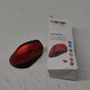 memzuoix 2.4G Wireless Mouse, 1400 DPI Mobile Optical Cordless Mouse with USB Receiver, Portable Computer Mice for Laptop, PC, Desktop, MacBook, 5 Buttons, Red