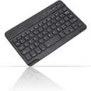 Russian Keyboard, Thin 7 Inch Rechargeable Russian and English Bilingual Bluetooth Keyboard,for Andriod for for iOS, and wearresistant Black
