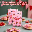 2 x Tintinwiwigo 30PCS - Shes Ready to Pop Baby Shower Decorations Gift Bags,Ready to Pop Baby Shower Decorations,Baby-Shower Gift-Bags,Gift Bags with Handles,Double-Sided Pattern