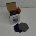 LAJAR 8 Pcs Hexagon Felt Bulletin Board Tiles, Self Adhesive Felt Pin Board Wall Tiles for Photos, Pictures, Memos (Navy Blue)