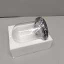 DuvinDD Glass Dome Cloche with LED Light Base Countertop Small Bell Jar Display Dome Clear Glass Display Case Deco, 4.33" D X 4.7" H, Valentines Day Gifts