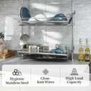 INEX Kitchiniq Dish Rack (Stainless Steel, 16.5–30.7" H x 23.6" W x 9.8" D)