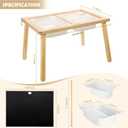 wingyz Kids Table for Play Study Dining Toys Storage, Sensory Tables for Toddler, Activity Table with Storage Bins Birthday Gifts for Boys and Girls