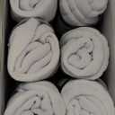 Lapulas Athletic Running Ankle Socks, Low Cut Cushioned Anti-Blister Tab Sports Socks Men Women 6Pairs (Large, White)