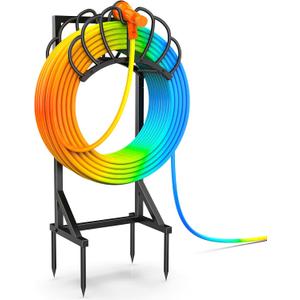 Garden Hose Holder for Outside, Heavy Duty Water Hose Holder Holds 160-Feet Hose, Stable Detachable Hose Stand Storage Hanger Rack for Yard Lawn Farm