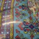 Bohemian Bed in a Bag 7 Pieces Full Size, Colorful Boho Style Red And Blue Printed, Reversible Comforter Set (1 Comforter, 1 Flat Sheet, 1 Fitted Sheet, 2 Pillow Shams, 2 Pillowcases) (Full, A)
