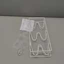 2 Pack Pot Lid Organizer Rack, 6-Tier Pot Lids Holder for Cabinet Door/Wall, No Drilling Adhesive Wall/Door Mounted Rustproof Pot and Pan Cover for Kitchen Storage, White