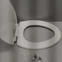 Bemis 7300SLEC Slow Close Toilet Seat, Easy Clean Hinges and Durable Plastic Seat, Made in USA, Elongated, White