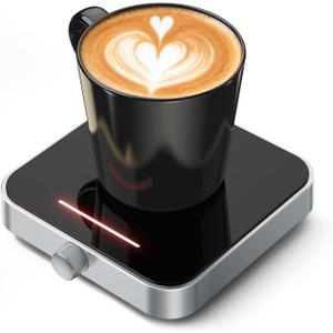 Maestri House Mug Warmer, Electric Coffee Cup Warmer for Desk with 3-Temp Settings,Auto Shut Off, Constant Temperature Heating for Beverage, Milk, Tea and Hot Chocolate at Home & Office (Silver)