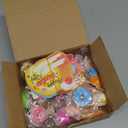 JOYIN 28 Packs Valentines Day Gift Cards with Candy Mochi Squishy Toys, Stress Relief Fidget, Cute Squeeze Toys for Kids Valentine's Party Favors, Classroom Gift Exchange and School Reward