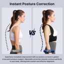 Fit Geno Posture Corrector for Women & Men: Adjustable Lightweight Upper Back Brace for Neck Shoulder & Upper Back Pain Relief - Improve Posture Correct Hunchback Slouching Invisible Under Clothes (M/L Under Bust 35" - 47")