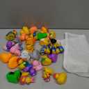 JOYIN 30 Pcs Rubber Ducks, Random Assortment Ducks Bulk with Mesh Carry Bag, Mini Rubber Duckies for Baby Bath Toys, Kids Toddler Summer Pool Toys Birthday Gifts Party Favors