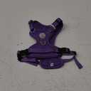 Hipubby Dog Harness Small Sized Dog, No Pull Pet Harness with 2 Metal Rings and Control Handle, Adjustable Soft Dog Vest with Reflective Strips, Easy Walking and Training for Small Dogs, Purple, XS