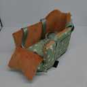 Cullaby Dog Center Console Car Seat for Small Dogs Under 15lbs,Detachable Washable Booster Pet Car Seat Travel Bed with Storage Pockets and Seat Belt(Green)