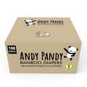 Andy Pandy Bamboo Diapers, 108 Count, Size S (8-16 lbs) (4-8kg)