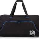 NHL National Hockey League 34-Inch Black Rolling Duffel Bag – Hockey Gear Bag with Wheels, Large Capacity Duffel Bag for Travel, Multi-Pocket Large Sports & Gym Equipment Bag, One Size