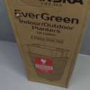 Mueller M-Resin Heavy Duty Tall Planter, Indoor/Outdoor Grande Plant, Tree, Flower Pot, 2-Piece Set, 18”, Modern Design, Built-in Drainage, Dark Grey, Size: 18 x 9"