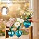 Nacome Plant Terrarium Propagation Stations: Mothers Day Gifts for Mom Plant Lovers Women Wife Daughter - 3 Bulb Glass Vases with Wooden Stand Tabletop for Hydroponics Home Garden Decor