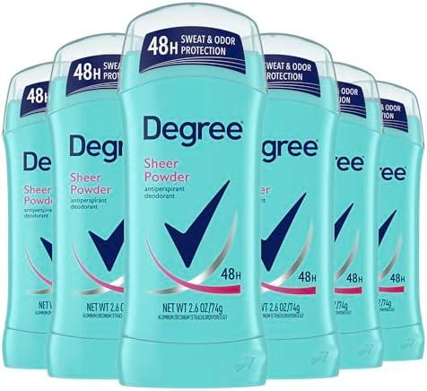 Degree Original Antiperspirant Deodorant Sheer Powder 1 Count 48-Hour Sweat & Odor Protection Antiperspirant for Women 2.6 oz