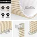 LazBlinds Cordless Cellular Shades, No Tools No Drill Light Filtering Honeycomb Shades Pleated Blinds for Windows, 48'' W x 48'' H, Cream
