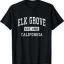 Elk Grove California CA Vintage Established Sports Design T-Shirt, S