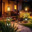 2 Pck Solar Lights Outdoor with Plant Stands, Solar Floor Lamp, Patio Decor for Garden Yard Pathway Driveway Porcha