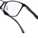 Mens Blue Light Glasses: Al-Mg Lightweight Blue light Glasses Anti Eyestrain Clarity Blue Glasses for Office Home