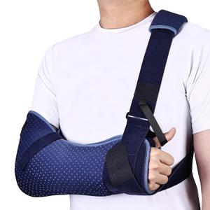 Arm Sling for Shoulder Injury with Waist Strap - Immobilizer Brace Support for Sleeping, Rotator Cuff Surgery(Comfort Version, Right, Medium, 28.5-41 inch)