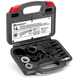Powerbuilt Power Steering and Alternator Pulley Remove and Install Tool Set, Replace Vehicle Steering Pump, Car Repair Tools, Storage Case - 648605