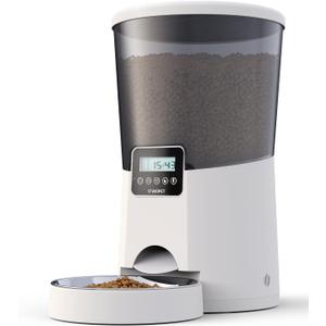 WOPET Automatic Cat Feeder,236oz/7L Dog Feeder Pet Food Dispenser with Programmable Timer,Portion Control 1-4 Meals Per Day,Voice Recorder & Dual Power Supply for Cats Dogs (7L)