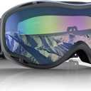 Ski Goggles Anti-Fog Snow Goggles - Dual Lenses UV Protection OTG Snowboard Goggles