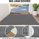 IOHOUZE Washable Area Rug 4x6 Non Slip Rubber Backed Woven Rugs for Entryway Indoor Bedroom Rugs Kitchen Rug Floor Throw Carpet for Entrance Front Door Living Room, Dark Grey