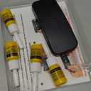 CLAMPER Windshield Repair Kit, Windshield Crack Repair Kit 4 Pcs, Windscreen Repair Kit with Enhanced Injection Head Suction Cup UV Curing Light, Windshield Chip Repair Kit for Bulls-Eye (Yellow)