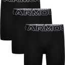 Under Armour Boys' Big Performance Boxer Briefs, Lightweight & Smooth Stretch Fit (Medium, Solid Black Three Pack)