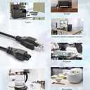 3 Pack 10FT Long 3 Prong TV Power Cord, NEMA 5-15P to C5 (Mickey Mous) Power Cord Cable Replacement for LG LCD LED Smart TV 39LN5700 47LB6100 50LN5200 60LN5400 65LB6190