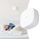 60GHz mmWave Radar Sleep Monitor, Non-Wearable Heart Rate and Breathing Sensor, WiFi Smart Presence Detector for Elderly Care, Real-Time Vital Signs Tracker, Compatible with Alexa & Google Home