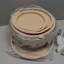 Umite Chef Mixing Bowls with Airtight Lids Set, 8PCS Stainless Steel Khaki Nesting Bowls with Grater Attachments, Kitchen Bowls with Non-Slip Bottoms, Size 5, 4, 3.5, 2, 1.5QT for Mixing & Serving