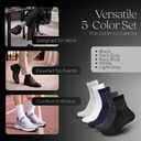 Mens Dress Socks, Business Crew, Premium Cotton Blend, Breathable, Odor Control, 5-Pack (One Size, C1)
