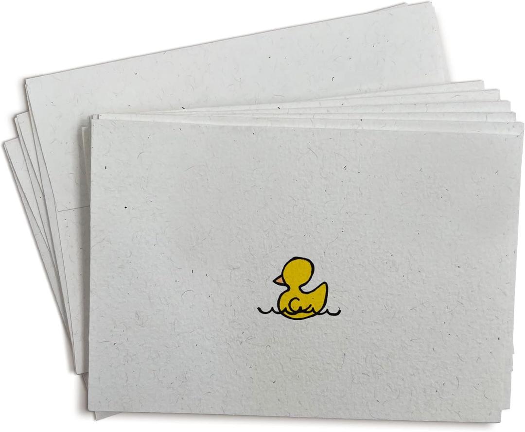 Rubber Ducky Blank Baby Cards - 24 Greeting Cards with Envelopes