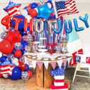 2 x 4th Of July Balloons 16 Inch, American Flag Balloons, 12 Inch Red White Blue Balloon And Star Balloon For Presidents, Patriotic, 4th Of July Decorations