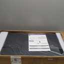 Vaunn Medical Pneumatic Adjustable Overbed Bedside Table with Wheels (Hospital and Home Use) (Black)