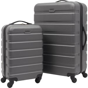 Travelers Club Harper Luggage, Charcoal, 2 Piece Set