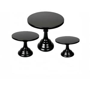 CBBZJY 3 Pcs Metal Cake Stand Set 8/10/12 inch Dessert Table Display Perfect for Baby Shower Wedding Birthday(Black)