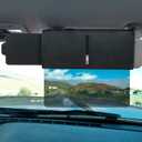 Veharvim Polarized Sun Visor Extender for Car with Zipper Slider, UV400 Car Sun Visor Extension with PC Lens and Side Sunshade,Anti-Glare for Safe Driving,UV-Filtering/Protection(Passenger Side