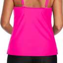 Tempt Me Two Piece Tankini Swimsuits for Women Tummy Control Bathing Suit with Shorts Athletic Two Side Pockets Swimwear (XXL)