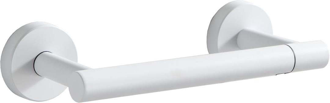 BVL Toilet Paper Holder Matte White Wall Mount Stainless Steel 304 Large Mega Roll